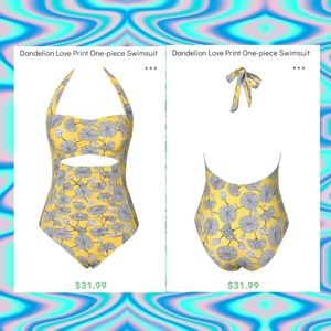 Cupshe Halter One-Piece Bathing Suit